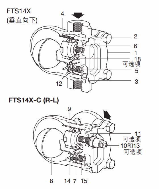 斯派莎克 Spirax Sarco FTS14 结构图